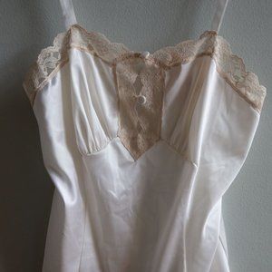 Vintage Lace Camisole | Size 32 | White and Pink